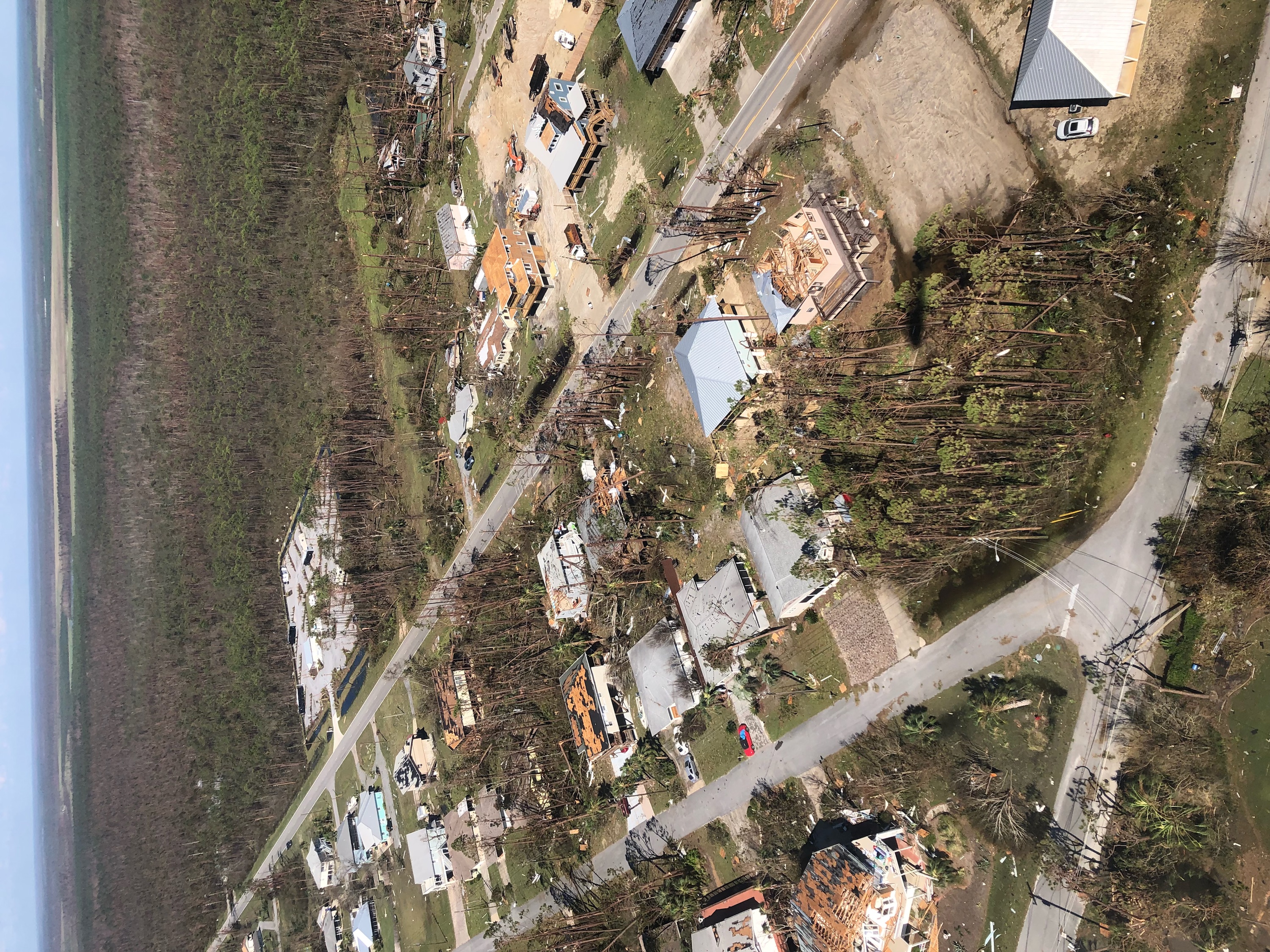 Aerial survey of Hurricane Michael damage in the Florida Panhandle